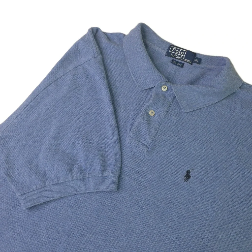 Polo by Ralph Lauren Mens Polo Shirt Size XXL Blue Sky Pony Casual Short Sleeve